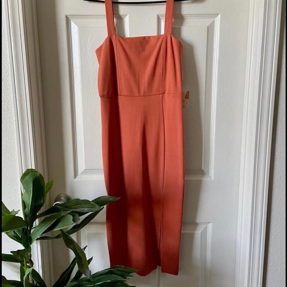 Rust Forever 21 Midi Dress